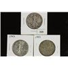 Image 1 : 1940,42 & 1943 WALKING LIBERTY HALF DOLLARS