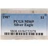 Image 3 : 1987 AMERICAN SILVER EAGLE PCGS MS69