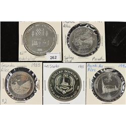 5 CANADA TRADE DOLLARS UNC SEE DESCRIPTION