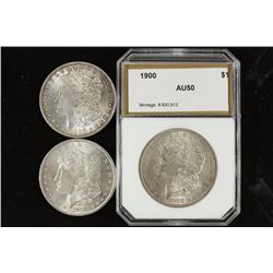 1886, 1890 & 1900 MORGAN SILVER DOLLARS