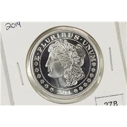 1 TROY OZ .999 FINE SILVER PROOF ROUND 2014 MORGAN