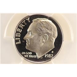 1982-S ROOSEVELT DIME PCGS PR69 DCAM