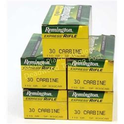 Remington 30 Carbine 5 full boxes.  Est. 75-125