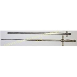 Antique lodge sword with scabbard. Est.  75-150