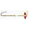 Image 1 : Plains beaded & fringed raw hide wrapped war club. 21.  Plains beaded and fringed raw hide wrapped w