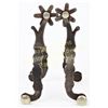 Image 2 : Unmarked McChesney single mounted spurs showing good overall condition.  Est. 250-450