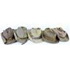 Image 1 : Collection of 5 Cowboy hats all show hard use and tons of character.  Est. 50-125