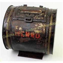 Very early Menno S.D. mule mounted ballot box designed to strap on the back of a mule for traveling 