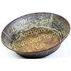 Image 1 : Early gold pan Soldered together, 15" diameter 4" deep.  Est. 50-100