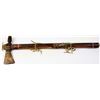 Image 2 : Brass pipe tomahawk carved wood stem, shows old museum number, marked Canadian Cree circa 1890, from