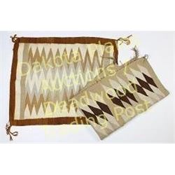 Collection of two Navajo rugs measuring 27"X33", very good condition, and 30"X45" average condition.