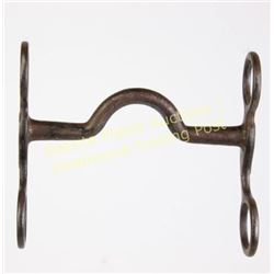 powder River stamped grazing bit leaf pattern, silver overlays, cheeks 5” long.  No  repairs or loss