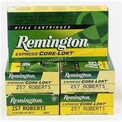 5 full boxes Remington .257 Roberts ammunition Est.  75-150