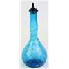 Image 1 : Late Victorian barber shop bottle glass pour spout, applied enamel to outside, C. 1890-1900, very ni