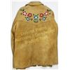 Image 1 : Beaded on moose hide jacket with cotton lining and outside pockets, shows good wearable condition, a