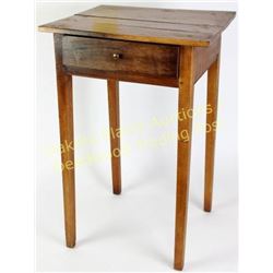 Bunkhouse single drawer side or lamp table 24" tall with good old patina.  Est. 50-125