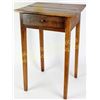 Image 1 : Bunkhouse single drawer side or lamp table 24" tall with good old patina.  Est. 50-125