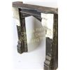 Image 2 : Early Victorian fireplace mantle with original faux painted black marble finish and scrolled corbles