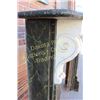 Image 7 : Early Victorian fireplace mantle with original faux painted black marble finish and scrolled corbles