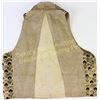 Image 3 : Early cloth fancy gambles vest unmarked with pockets and faceted green with clear glass buttons. Ins