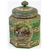 Image 1 : Fine Nippon tobacco humidor with portrait hnt dog panel scene, bottom marked Hand Painted Nippon. Hu