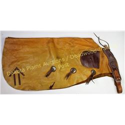 Pair HH Heiser bat wing chaps very good condition, Mule Shoe Bar, Alliance Nebraska ranch brand on l