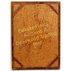 C. 1930’s-1950’s carved wood plaque cowboy on bucking horse, L/M brand, period of Thomas Molesworth,