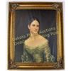 Image 1 : Large contemporary image of young Victorian woman frame size 28"X34", partially printed with painted