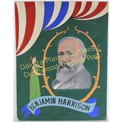 Pair of inaugural posters Grover Cleveland and Benjamin Harrison, from 2nd inauguration, both 36"X25