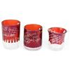 Image 2 : Collection of 3 early ruby stained souvenir cups with handles, etched with two dated 1896 and 1903, 