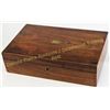 Image 1 : 19th century Rosewood lap writing desk inner writing panels replaced, otherwise good condition.  5"X