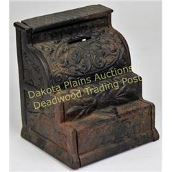 Antique cast iron "junior cash" register still bank made by J Stevens c. 1920 with original paint, 5
