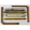 Image 1 : Collection of 6 Vintage folding rules including Stanley brass mounted No. 7.  Est. 25-50