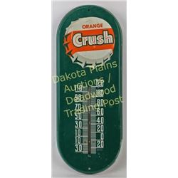 Original Orange Crush metal thermometer 15" long, very good, including color and graphics.  Est. 50-