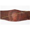Image 2 : Large leather bronc belt c. 1920s, horseshoe pattern, unmarked, nice example, 4 buckles which have b