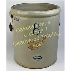 Redwing 8 gallon crock with 1913 patented date, good condition, handles in tact, showing NO cracks. 