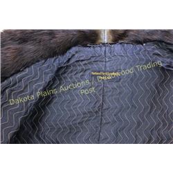 Exceptionally nice frontier long coat hair on horsehide, marked with inner tag National Fur and Tann