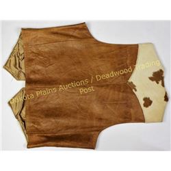 Vintage mens calfskin leather vest size 42, by Scullys.  Est. 50-100