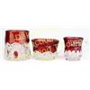 Image 1 : Collection of 3 antique ruby stained glass cups souvenir cups, all in excellent ondition.  Est. 25-7