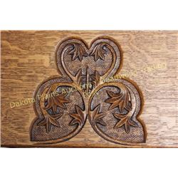 Large antique oak secretary with center drop desk section below 6 drawer upper gallery and flanking 