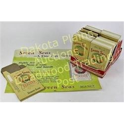 Collection of Seven Seas Tobacco items including new old stock counter top display with boxes and pa