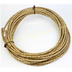 Large braided 4 plait rawhide reata in very good to fine condition.  Est. 150-250