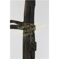 Complete original military bridle with U.S. No. 1 bit and copper rosettes in eagle shield pattern.  