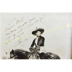 Original signed and dated photo of Tim McCoy early Hollywood cowboy, 1891-1978, started in silent mo
