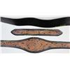 Image 2 : Collection of 2 includes custom floral tooled belt, nicely made with double buckles fitting size 30"