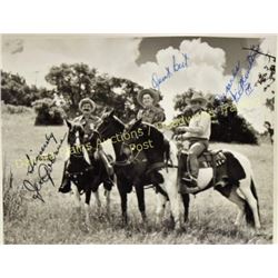 Original signed black and white photo with legendary Hollywood cowboy actor Montie Montana, 8"X10". 