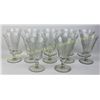 Image 1 : Set of 12 antique stemware with hand cut floral designer, nice quality set with NO chips, two with v