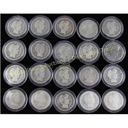 Collection of 20 Barber half dollars Est. 125-200
