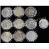 Image 1 : Collection of 10 Morgan silver dollars Est. 175-275