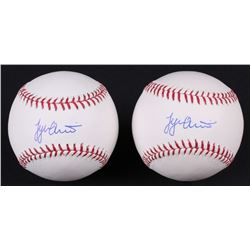 Lot of (2) Tyler Austin Signed OML Baseballs (Radtke Hologram)